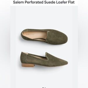 Violet and Red Salem Perforated Suede Loafer Flat